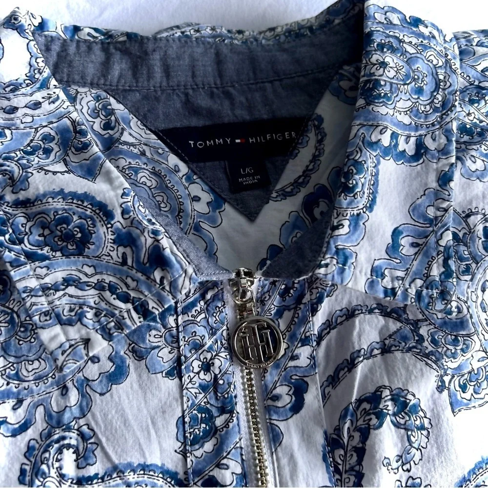 Tommy Hilfiger Blue and White Paisley Shirt - Picture 3 of 5